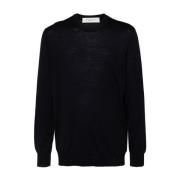 Blauwe Wollen Pullover Sweater Aw24 Golden Goose , Blue , Heren