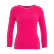 Roze Angora Gebreide Kleding Aw24 Roberto Collina , Pink , Dames