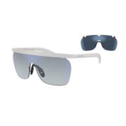 Witte Acetaat Zonnebril Ar8169-5344D6 Giorgio Armani , Gray , Heren