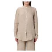 Lange Mouw Coreana Shirt Fay , Beige , Dames