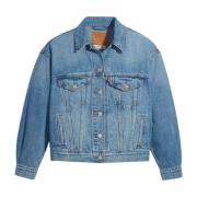 90S Trucker - Soft As Butter Mid Levi's , Blue , Dames