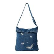 Indigo Butterfly Crossbody Sling Tas Our Legacy , Blue , Dames