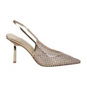 Kristal Mesh Slingback Gilda Hakken Le Silla , Beige , Dames