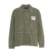 Groene Denim Oversized Jack Ss25 American Vintage , Green , Dames