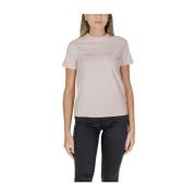 Roze Katoenen Logo Tee Crew Neck Calvin Klein Jeans , Pink , Dames