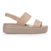 Beige Dames Sandalen Brooklyn Stijl Crocs , Beige , Dames