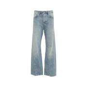 Blauwe Loose Fit Wide Leg Jeans Lanvin , Blue , Heren