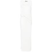 Witte Mouwloze Gedrapeerde Knoopjurk Jacquemus , White , Dames