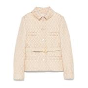 Stijlvolle Jas in Blauw Valentino Garavani , Beige , Dames