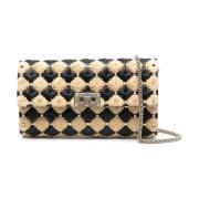 Stijlvolle Schoudertas met Unieke Stijl Valentino Garavani , Beige , D...