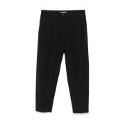 Zwarte broek met elastische tailleband Briglia , Black , Heren