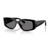 Zwart/Donkergrijs Zonnebril Vogue , Black , Dames