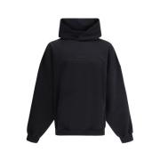 Oversized Hoodie met Geribbelde Zoom Balenciaga , Black , Heren