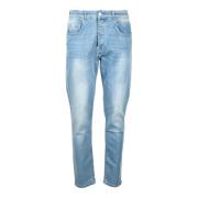 Grijze Jeans met Katoen en Elastaan Daniele Alessandrini , Blue , Here...