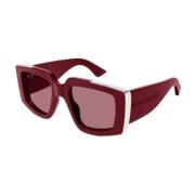 Stijlvolle zwarte zonnebril Alexander McQueen , Red , Unisex