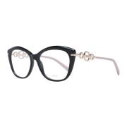 Zwarte vierkante plastic optische monturen Emilio Pucci , Black , Dame...