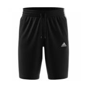 Katoenen Bermuda Shorts met elastische taille Adidas , Black , Heren