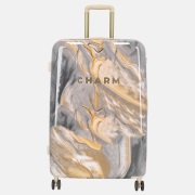 Charm London marble reiskoffer L lichtgrijs