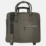 Olivia Lauren Maxine business trolley croco grijs