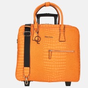 Olivia Lauren Phoebe business trolley croco orange