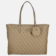 Guess Power play tech tote shopper L latte logo