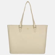 Duifhuizen leren shopper 14 inch lichttaupe