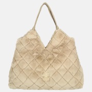 Laurent David Gloria shopper faux fur beige