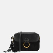 Laurent David Camille crossbody tas box suedine black