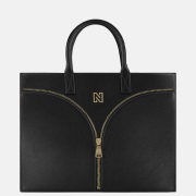 Nikkie Mayda zipper handtas black