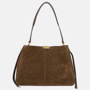 Tommy Hilfiger casual leather schoudertas suede legacy brown