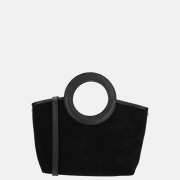 Charm London handtas suede zwart