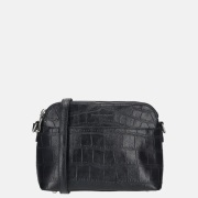 Daniele Donati crossbody tas croco donkerblauw