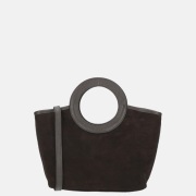 Charm London handtas suede donkerbruin