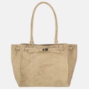 Firenze shopper suedine dark taupe