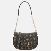 Guess Carrie schoudertas espresso logo