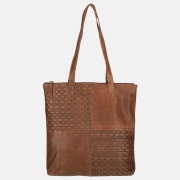 Enrico Benetti Sicily shopper cognac