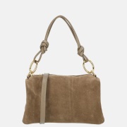 Charm London crossbody tas suede darktaupe