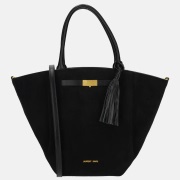 Laurent David Camille handtas suedine black