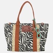 Kurt Geiger Southbank shopper zebra L black white