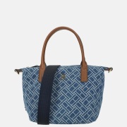 Tommy Hilfiger Popette mini tote handtas flag blue denim