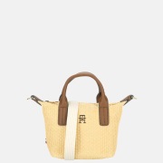 Tommy Hilfiger Popette tote handtas micro natural raffia
