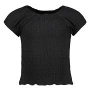 Like Flo T-shirt zwart Meisjes Viscose Boothals - 104