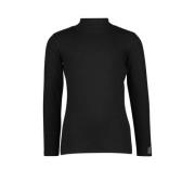 Raizzed longsleeve Vive zwart Meisjes Katoen Opstaande kraag Effen - 1...