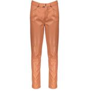 NoBell’ imitatieleren broek licht koperbruin Meisjes Imitatieleer Effe...