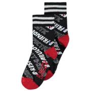 B.Nosy sokken met all-over print zwart/rood/wit Meisjes Katoen Tekst -...