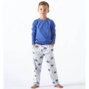 Little Label pyjama met all over print van biologisch katoen blauw Jon...