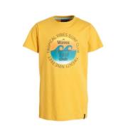 29FT T-shirt met printopdruk geel Jongens Katoen Ronde hals Printopdru...