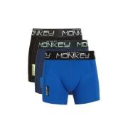 Me & My Monkey boxershort - set van 3 blauw/zwart/donkerblauw Jongens ...