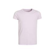 anytime basic T-shirt lila Paars Meisjes Katoen Ronde hals Effen - 110...