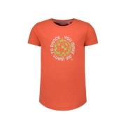 TYGO & vito T-shirt met printopdruk oranje Meisjes Polyester Ronde hal...